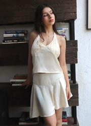 JULIET PLEATED HALTER TOP